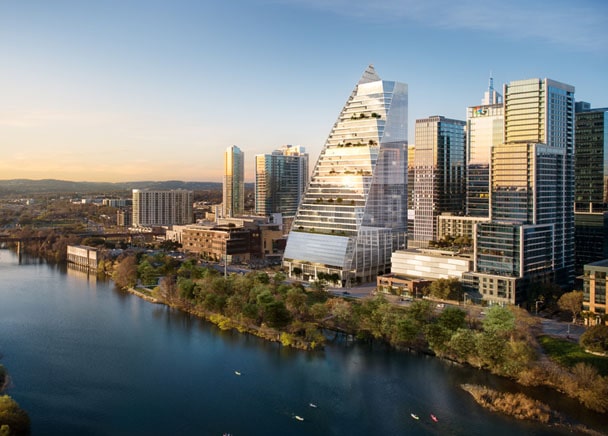 35-story office tower tops out in Austin